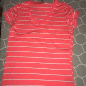 Neon pink strip shirt
